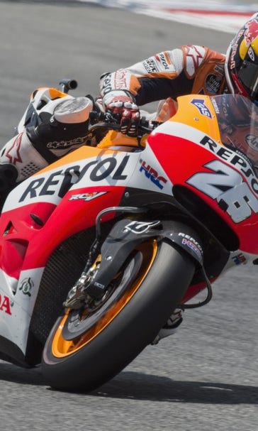 Pedrosa on MotoGP pole as Marquez streak ends with crash